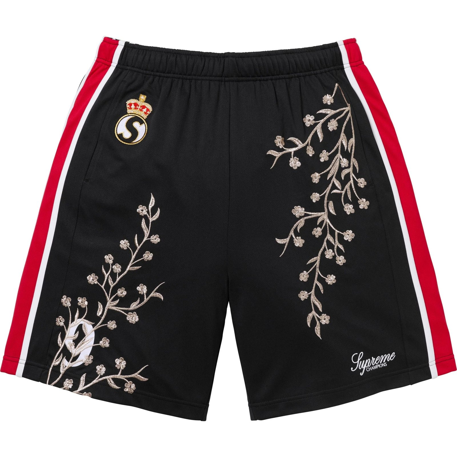 Conjunto Supreme Floral Soccer Jersey Black