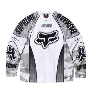Camiseta Jersey Supreme x Fox Branca