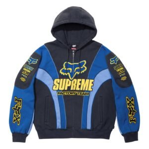 Conjunto Moletom Supreme x Fox Azul