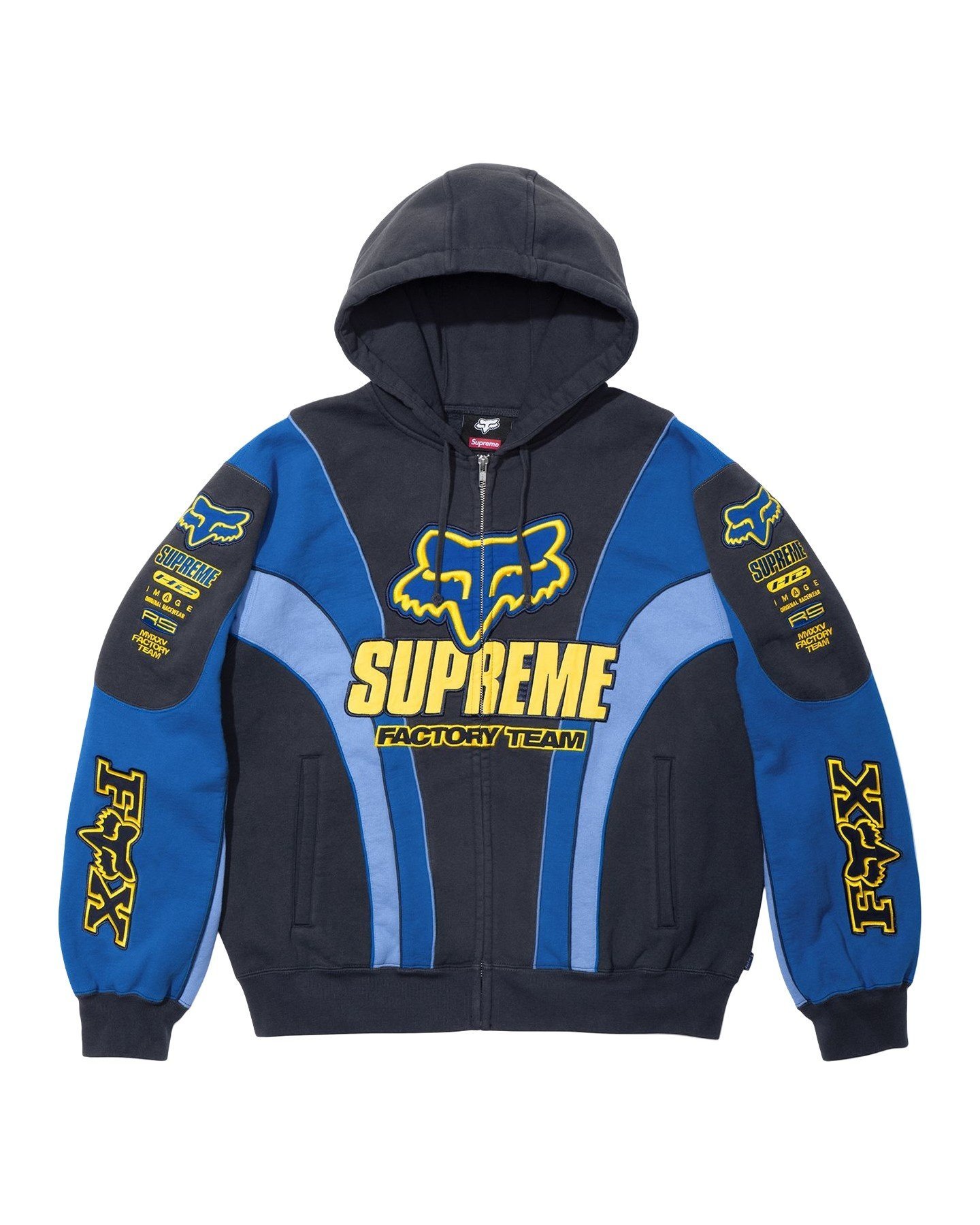 Conjunto Moletom Supreme x Fox Azul
