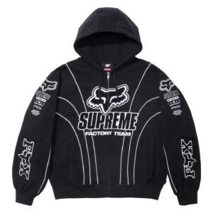 Conjunto Moletom Supreme x Fox Preto