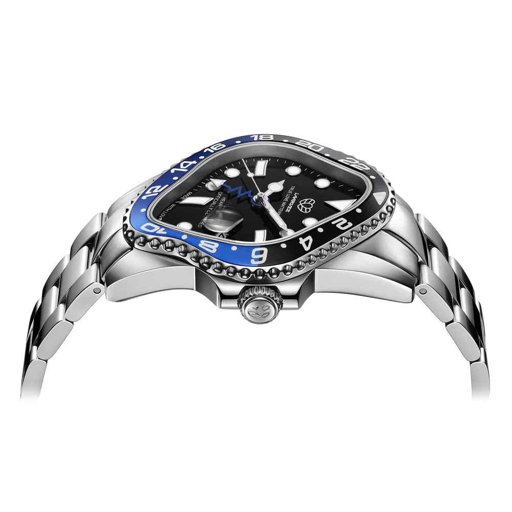 Relogio LAARVEE PEA001GMT Black Blue