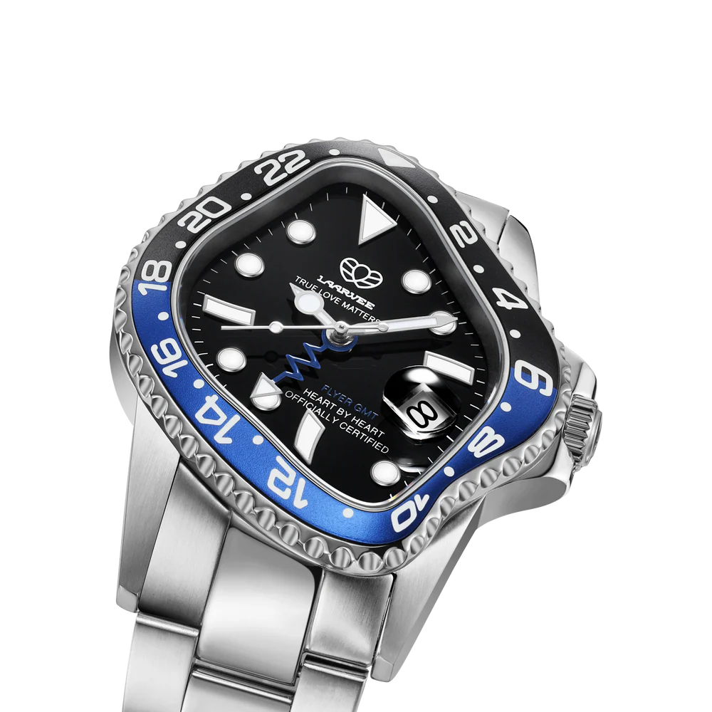 Relogio LAARVEE PEA001GMT Black Blue