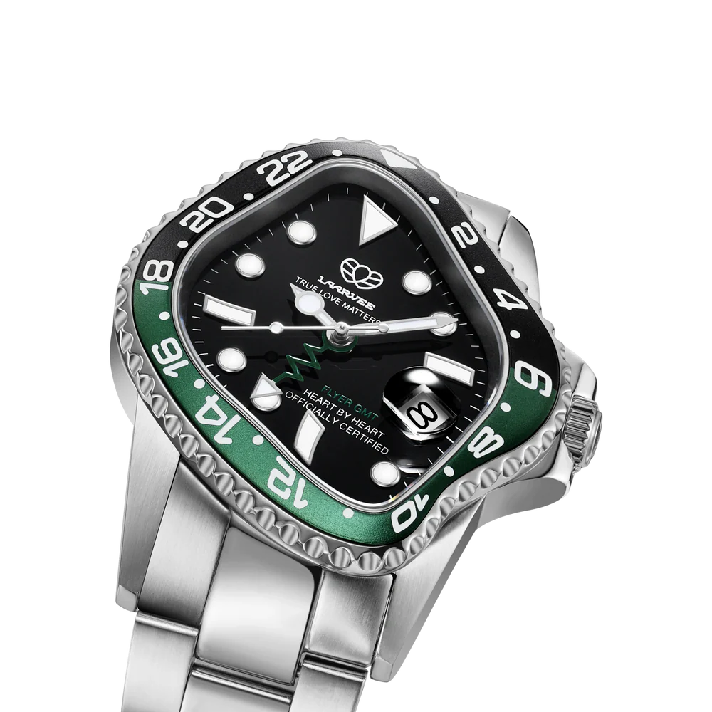 Relogio LAARVEE PEA001GMT Black Green