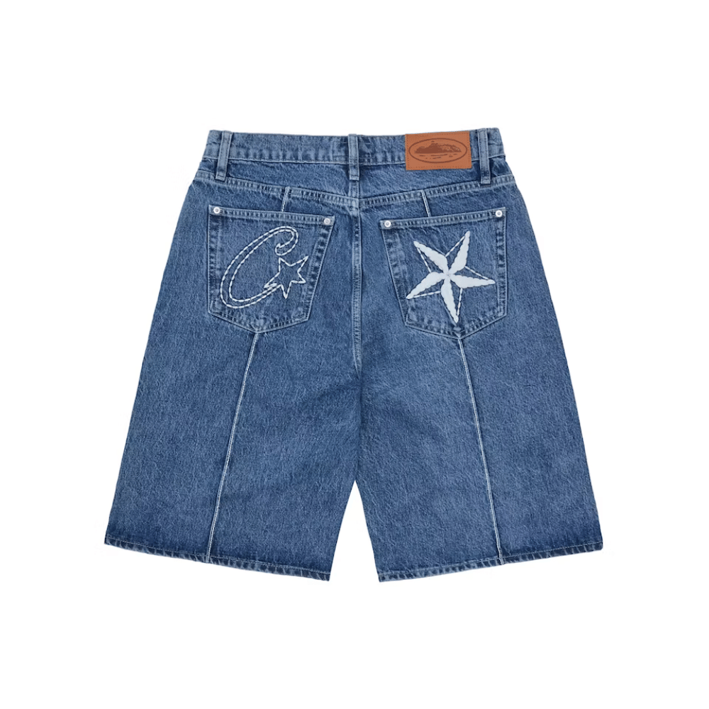 Bermuda Corteiz C-Star Denim Faded Blue