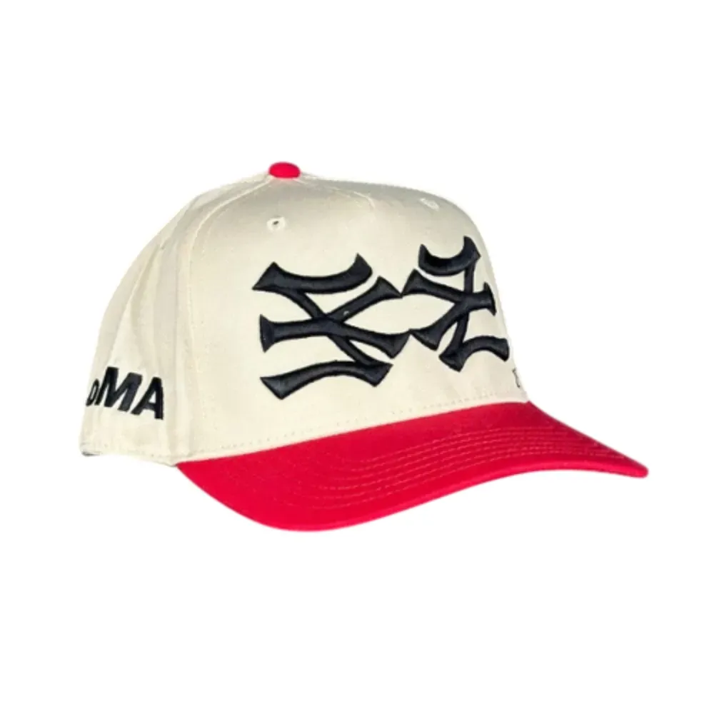 Boné oMA Studios NY NY Cream Red