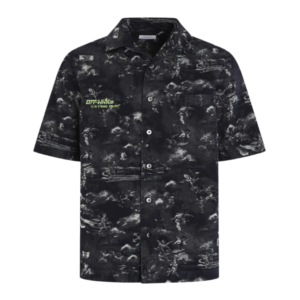 Camisa Off-White Heren Fresco Jacq Shirt Blauw