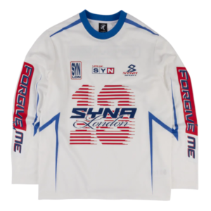 Camiseta Syna Manga Longa Motocross Branca