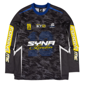 Camiseta Syna Manga Longa Motocross Preta