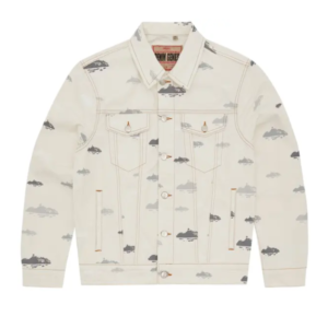 Jaqueta Corteiz Alcatraz Pattern Denim White