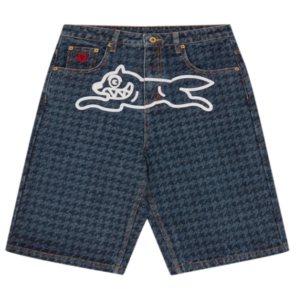 Bermuda Jeans Ice Cream Houndstooth Running Dog