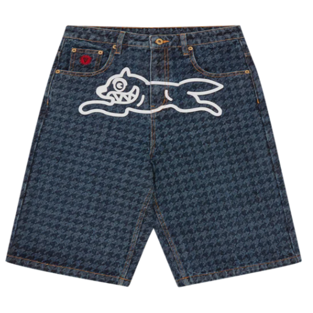 Bermuda Jeans Ice Cream Houndstooth Running Dog
