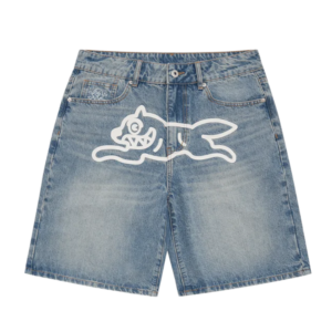 Bermuda Jeans Ice Cream Running Dog Denim Shorts