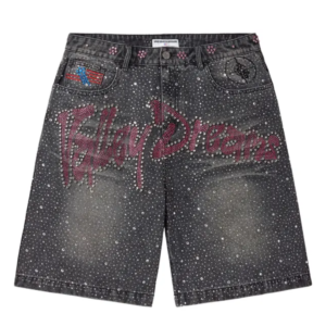Bermuda Jeans Vale Forever Iced Out Jorts Black