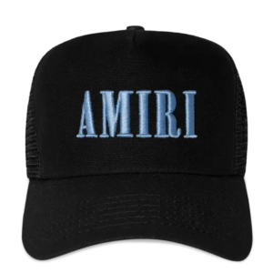 Boné Amiri Core Logo Trucker Hat Black Dusty Blue