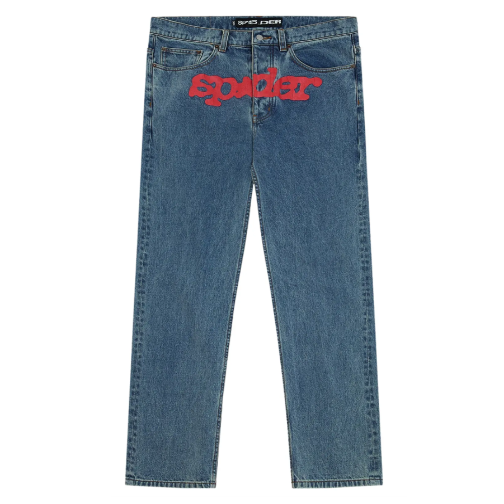 Calça Jeans Sp5der V3 Indigo Denim Light Indigo Wash