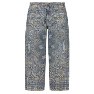 Calça Supreme Bandana Jacquard Baggy Azul