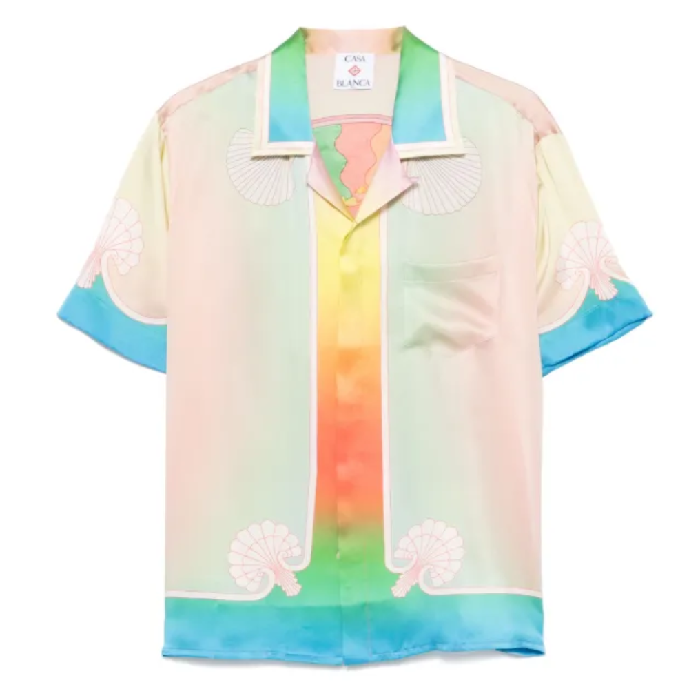 Camisa Casa Blanca Cuban Collar Multicolor