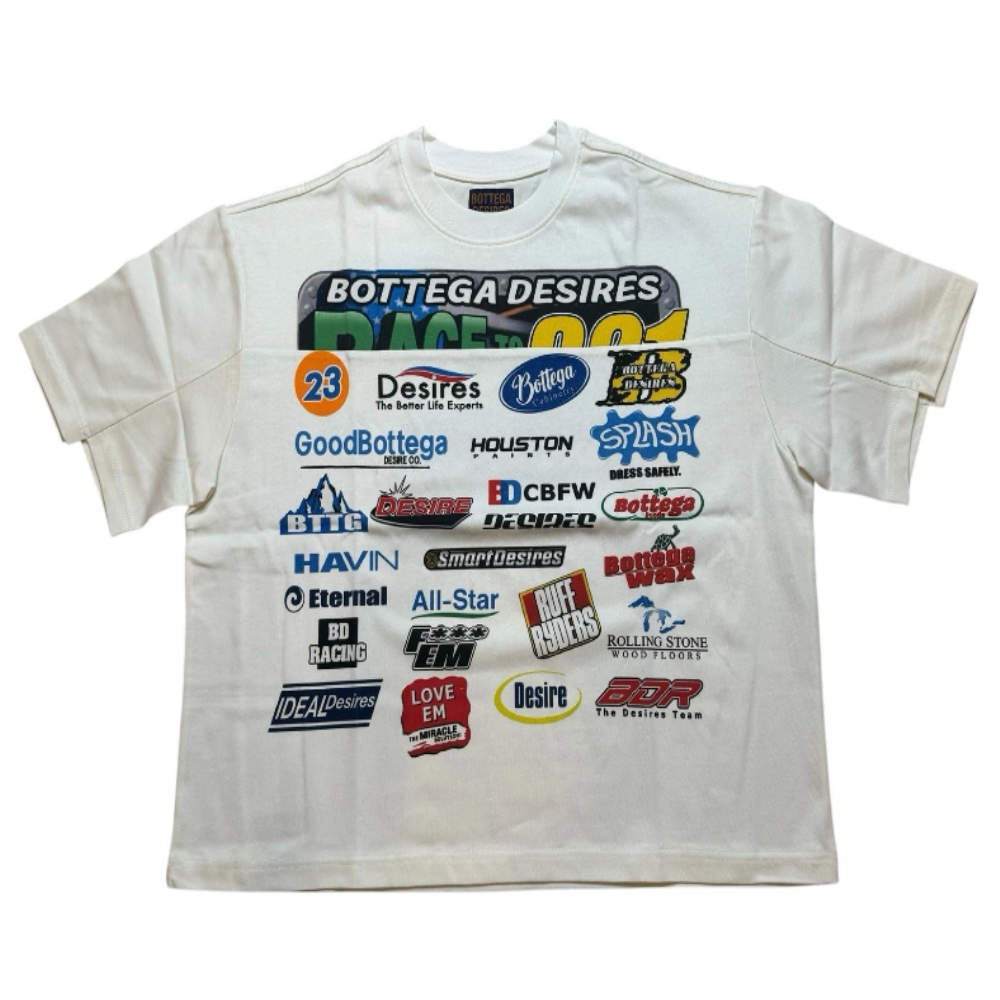 Camiseta Bottega Desires Race White