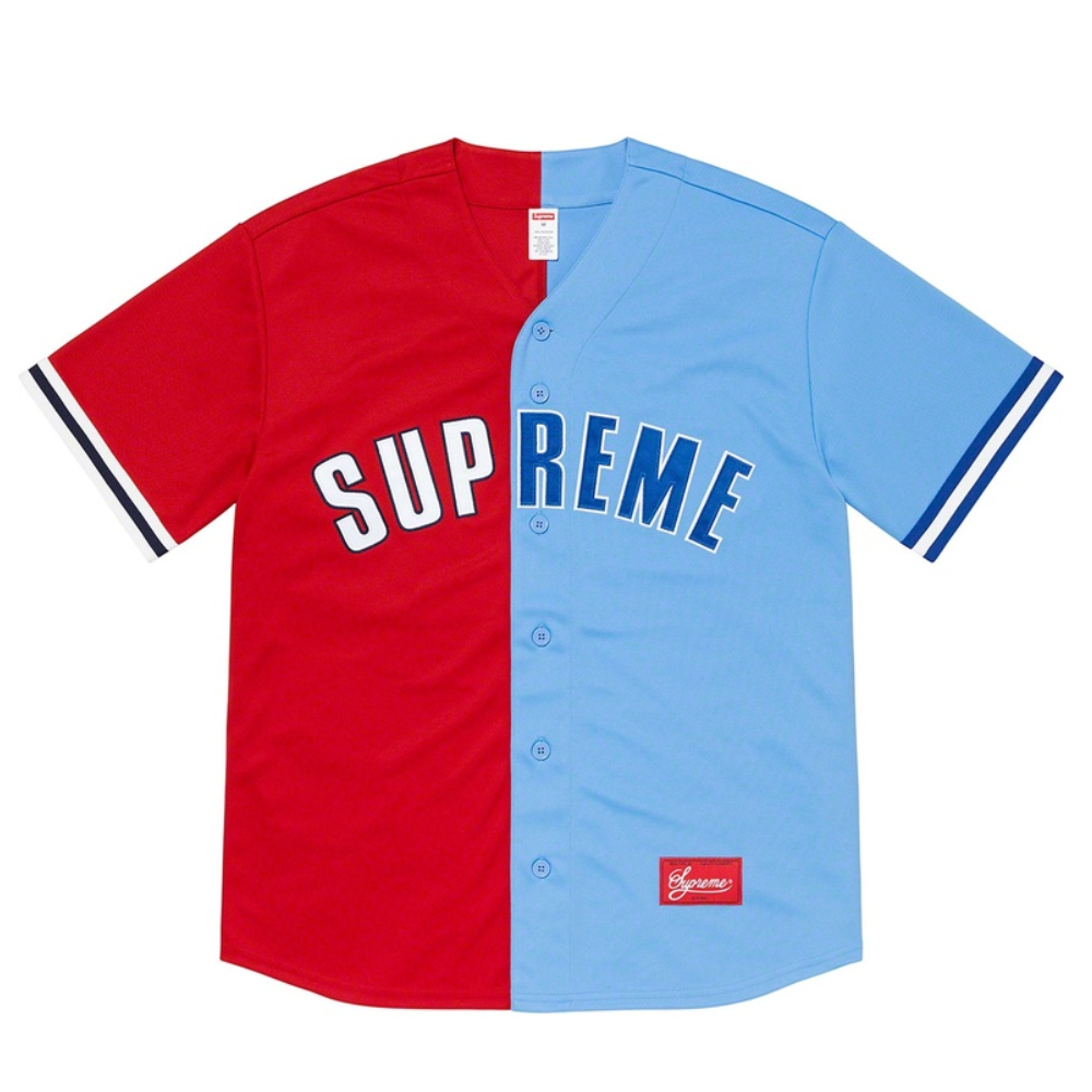 Camiseta Supreme Don t Hate Baseball Jersey Blue Red