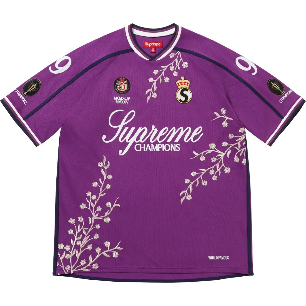 Camiseta Supreme Floral Soccer Jersey Purple