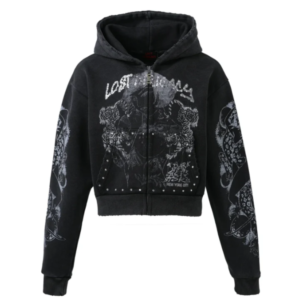 Conjunto Lost Intricacy Twin Tigers Black Zip-Up