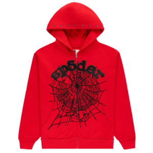 Conjunto Sp5der OG Web Studded Zip Red