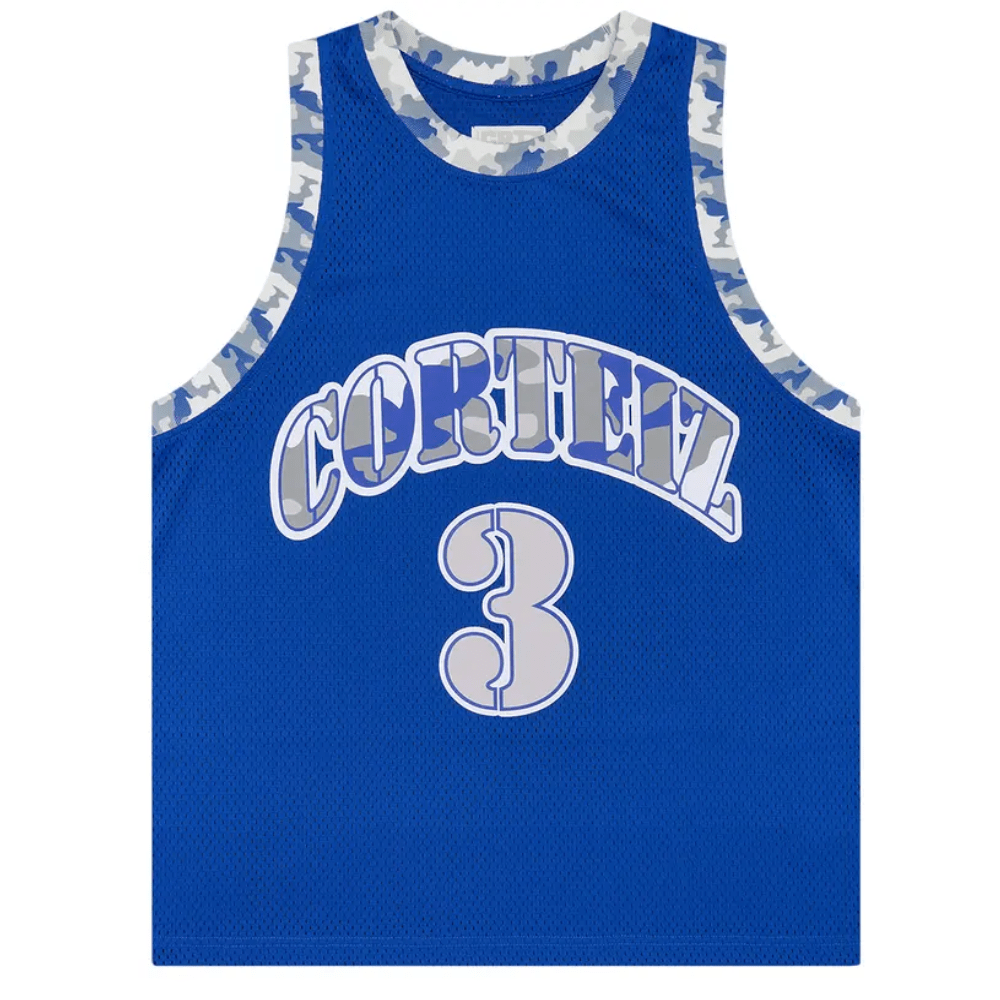 Regata Corteiz Stencil Camo Bball Jersey Royal Blue