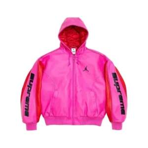 Air Jordan x Supreme Jaqueta Hooded Leather