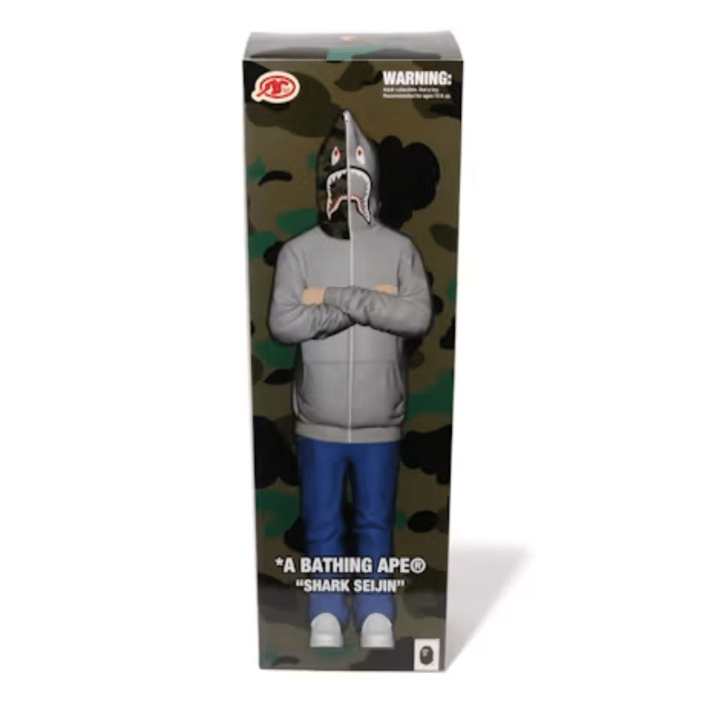 Boneco Bape Shark Seijin Cinza