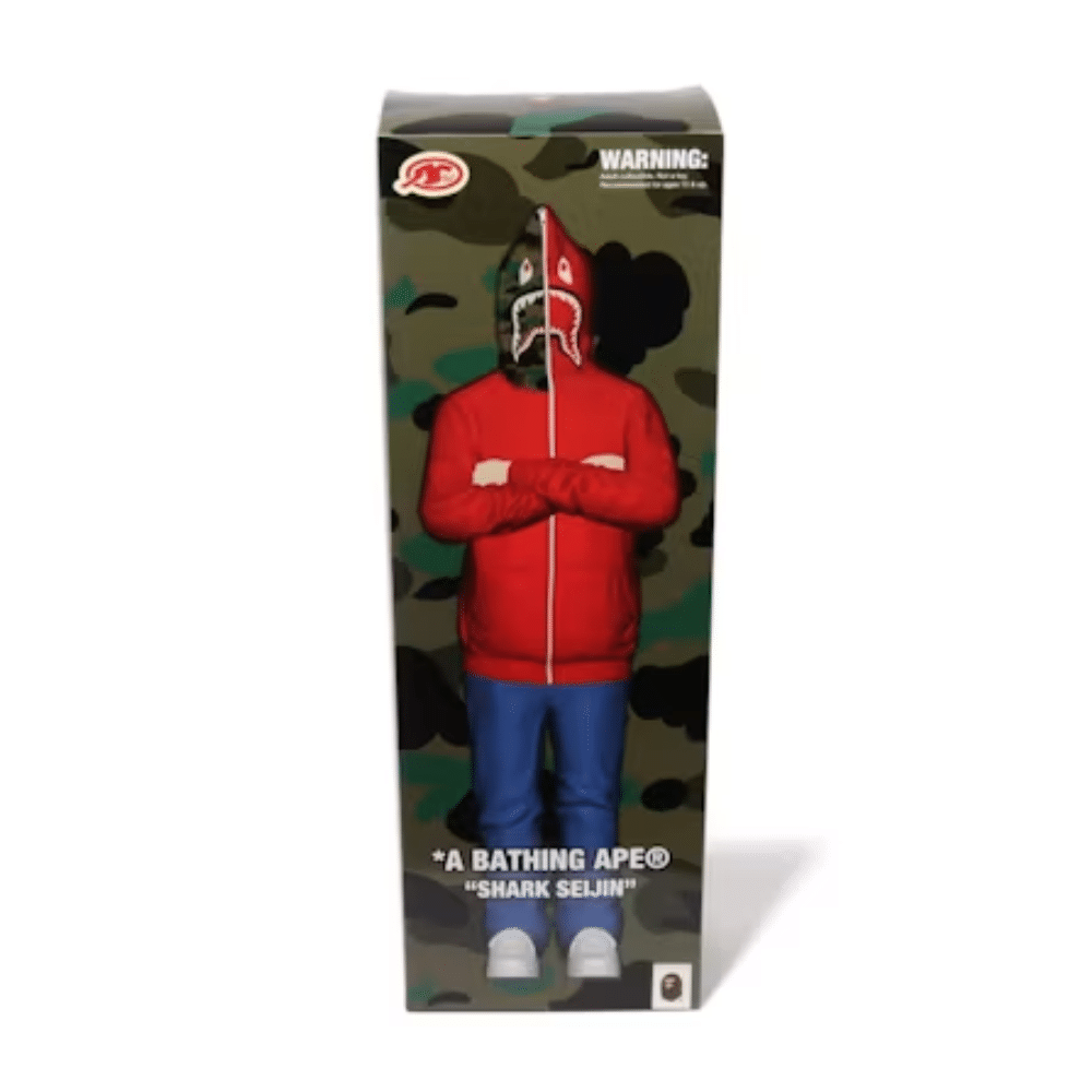 Boneco Bape Shark Seijin Vermelho