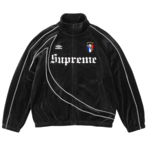 Conjunto Supreme x Umbro Velour Track Black