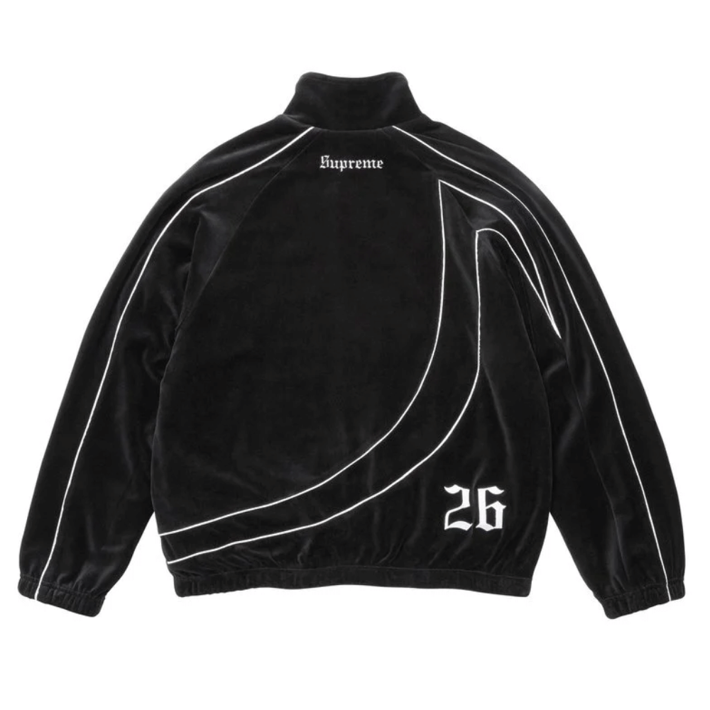 Conjunto Supreme x Umbro Velour Track Black