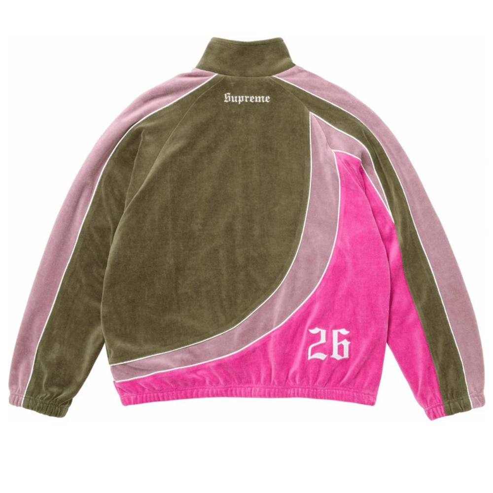 Conjunto Supreme x Umbro Velour Track Green