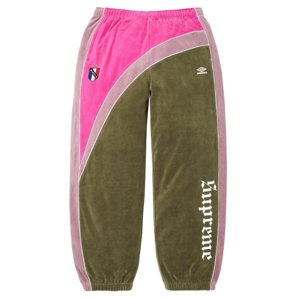 Conjunto Supreme x Umbro Velour Track Green