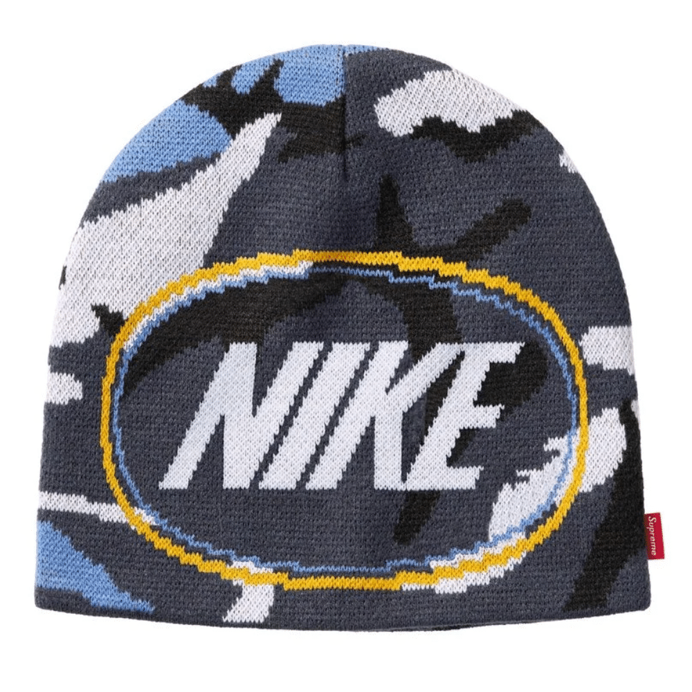 Touca Supreme x Nike Camu Blue